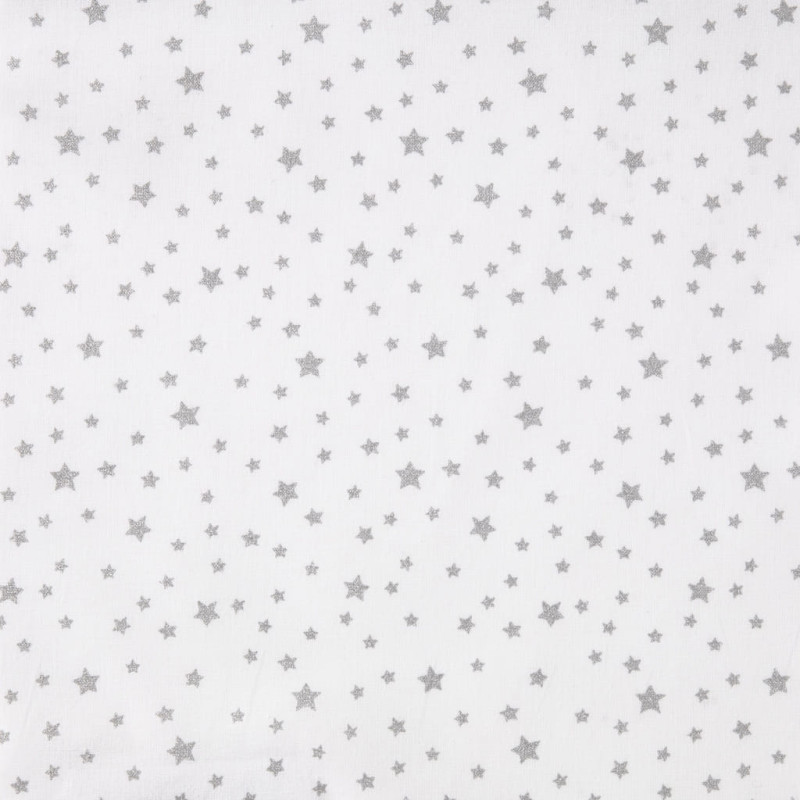 Algodón estampado DOUSNUI Blanco / Plata
